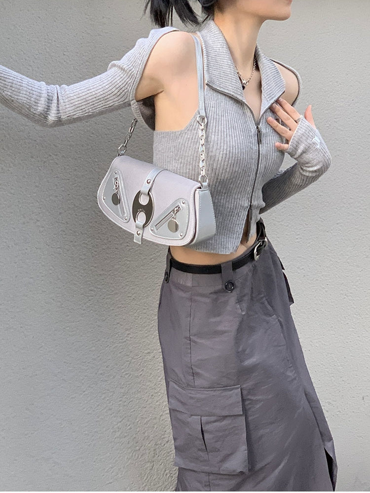 Chick Sophisticated Crossbody Bag with Metallic Accents