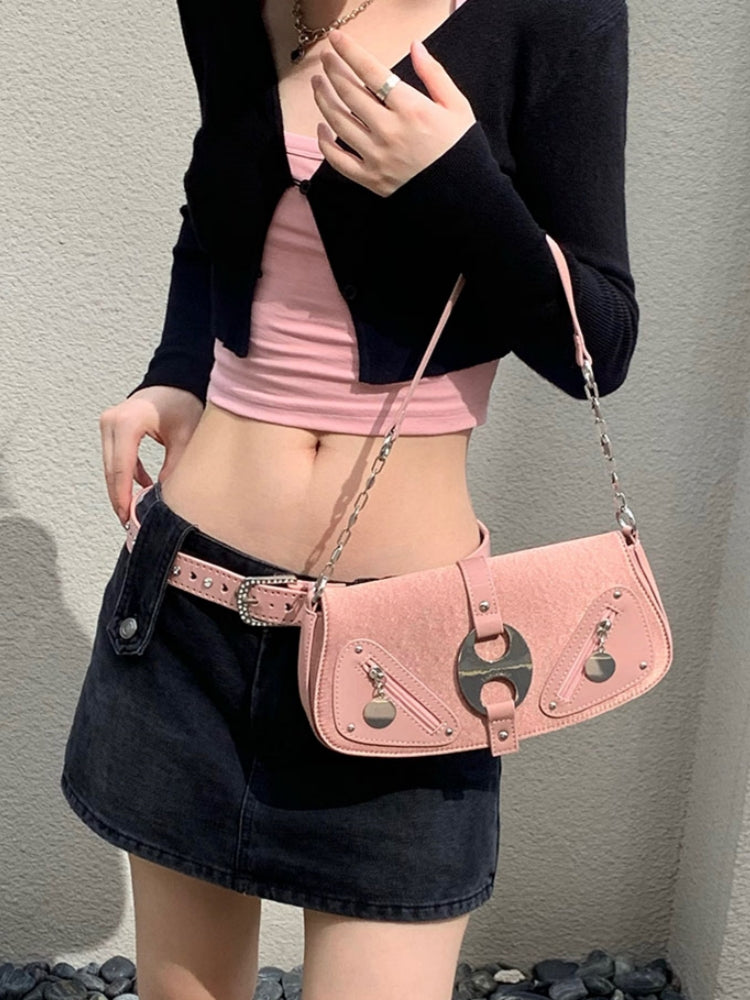 Chick Sophisticated Crossbody Bag with Metallic Accents