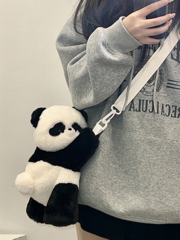 Cute Plush Panda Crossbody Bag/Backpack