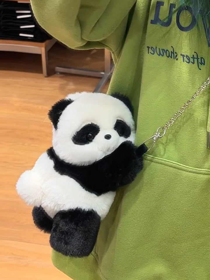 Cute Plush Panda Crossbody Bag/Backpack