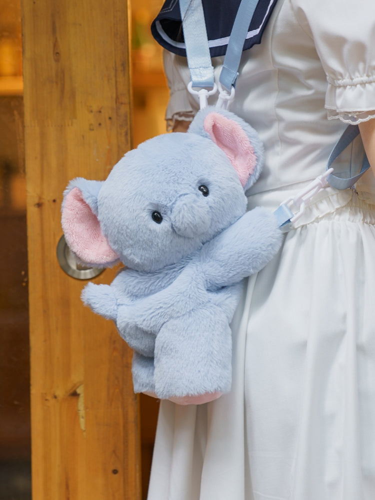 Soft Plush Elephant Crossbody Bag