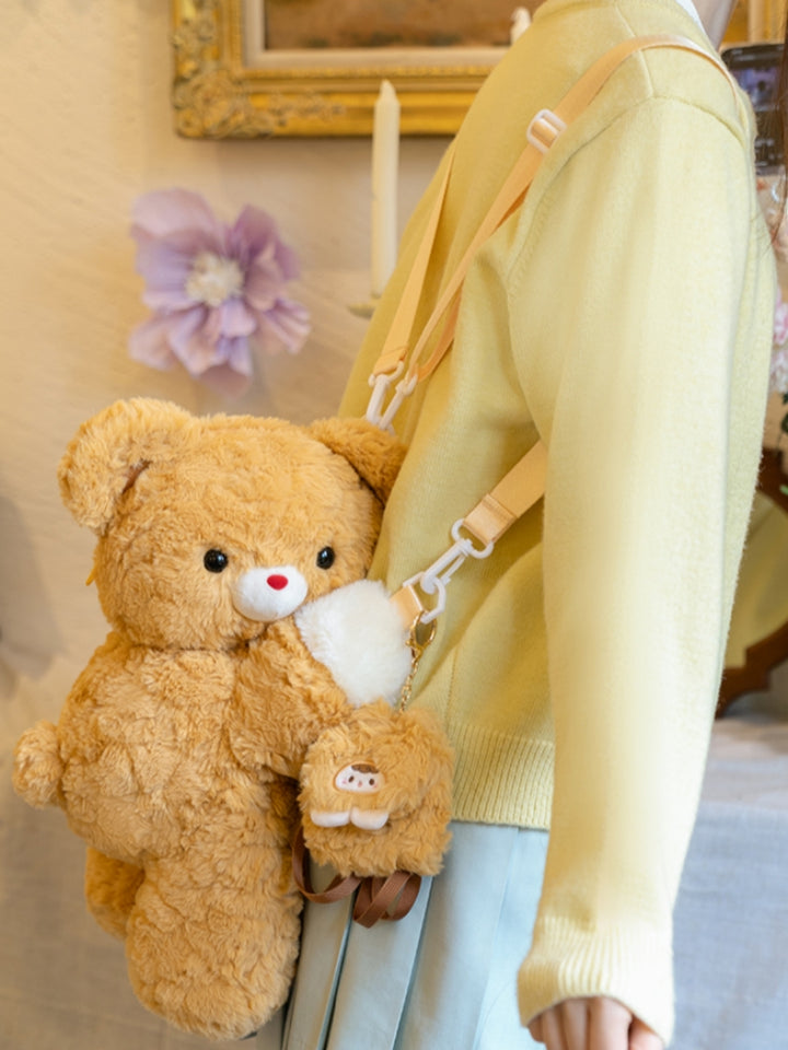 Cute Soft Plush Teddy Bear Crossbody Bag