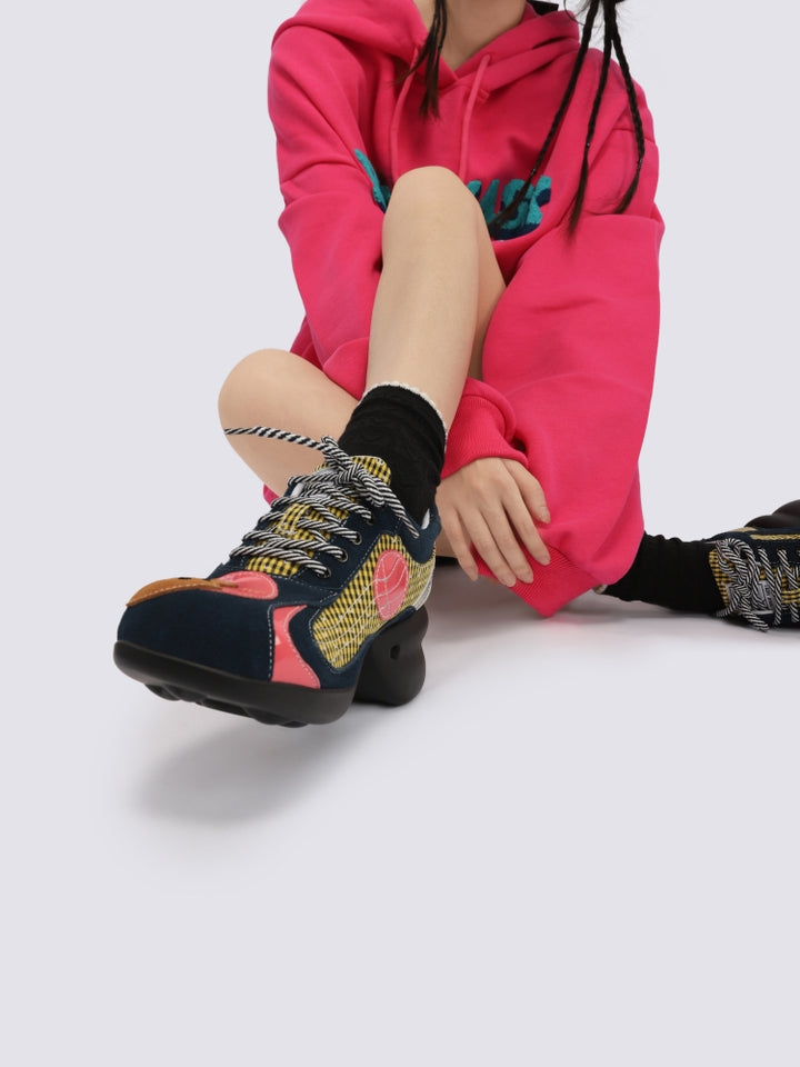 Cute Cartoon Bear Patch Sneakers