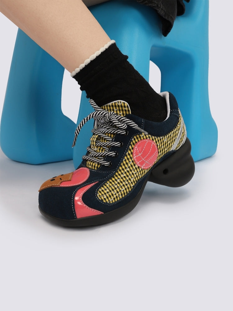 Cute Cartoon Bear Patch Sneakers