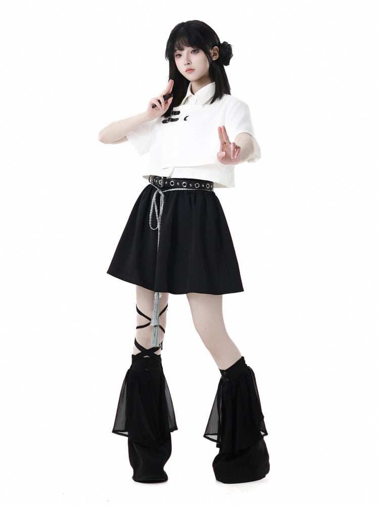 Chinese Street Style Shirt / Skirt / Shorts / Corset Belt