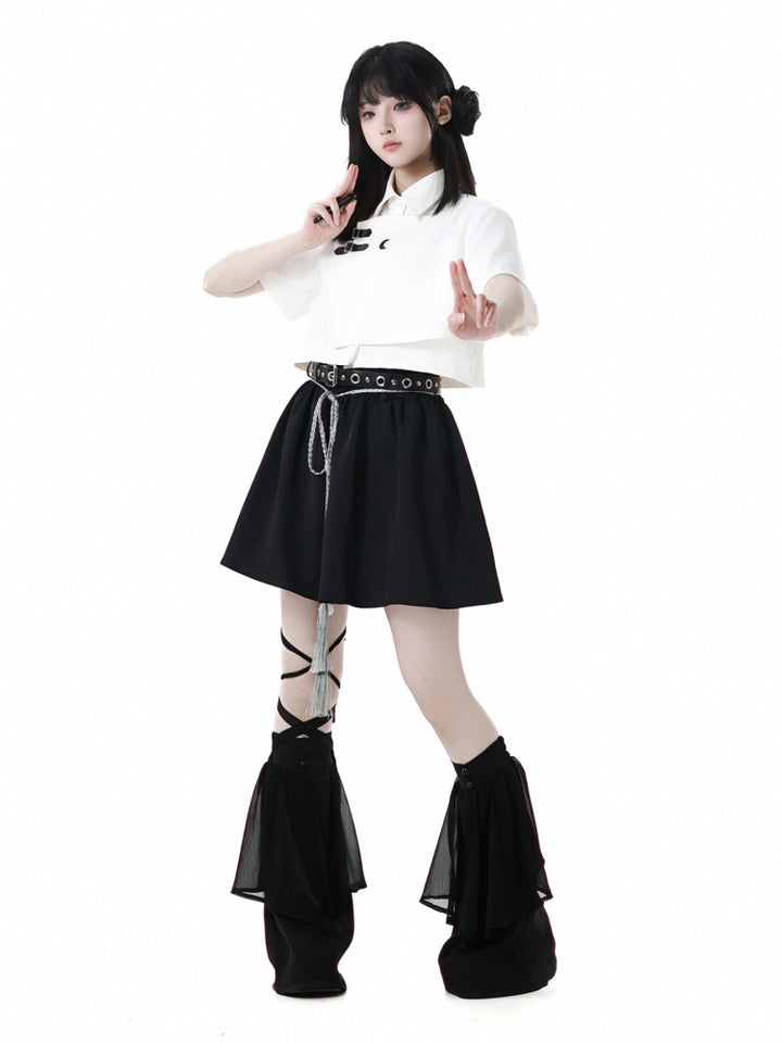 Chinese Street Style Shirt / Skirt / Shorts / Corset Belt