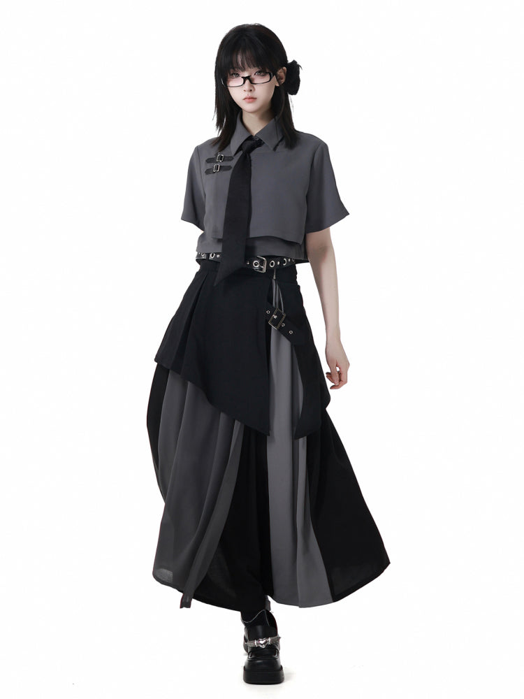 Chinese Street Style Shirt / Skirt / Shorts / Corset Belt