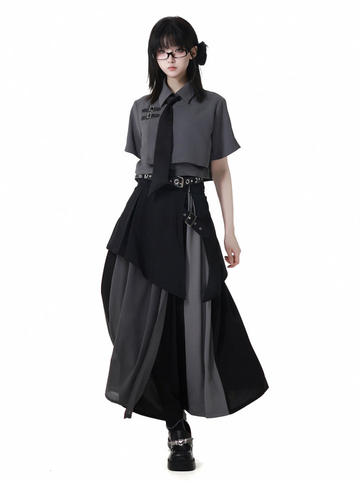 Chinese Street Style Shirt / Skirt / Shorts / Corset Belt