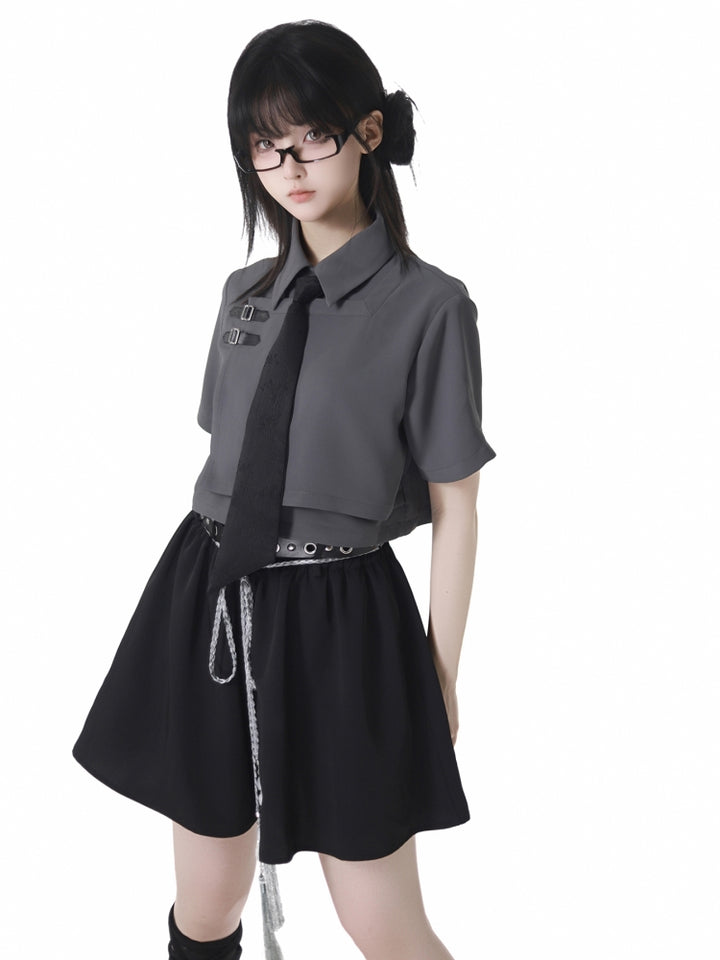 Chinese Street Style Shirt / Skirt / Shorts / Corset Belt