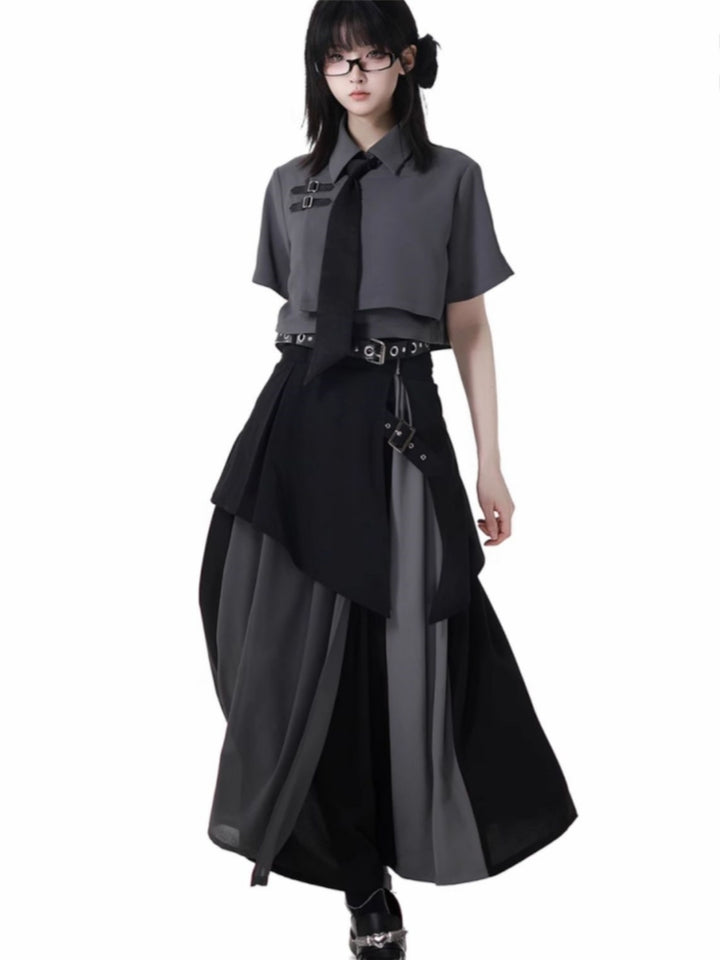 Chinese Street Style Shirt / Skirt / Shorts / Corset Belt