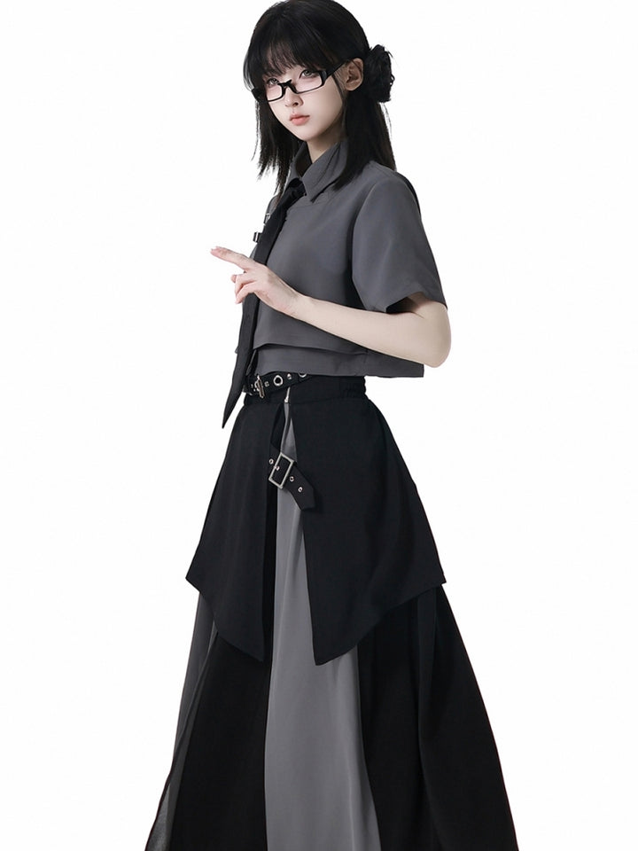 Chinese Street Style Shirt / Skirt / Shorts / Corset Belt