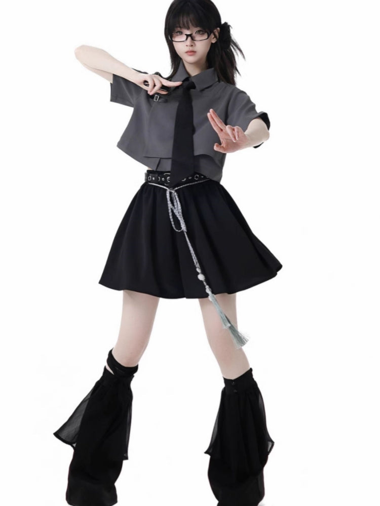 Chinese Street Style Shirt / Skirt / Shorts / Corset Belt