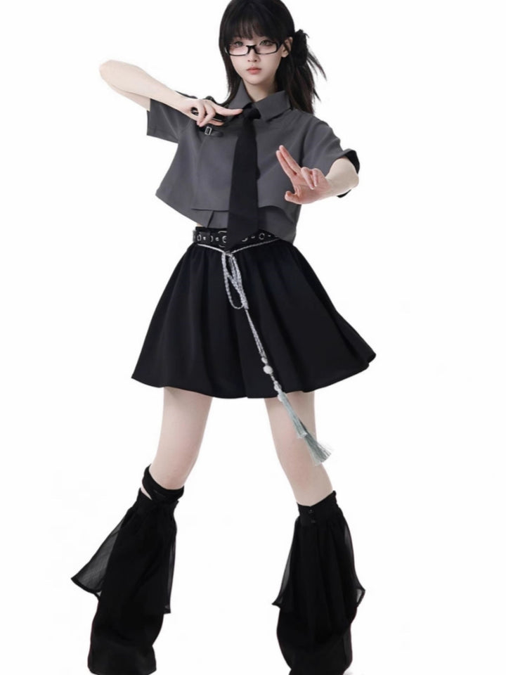 Chinese Street Style Shirt / Skirt / Shorts / Corset Belt