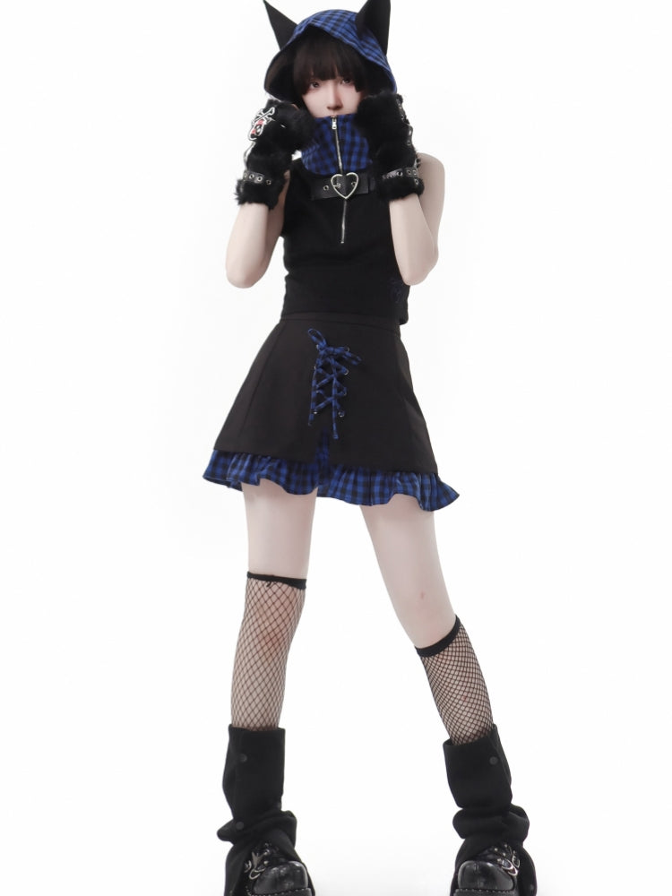 Gothic Harajuku Streetwear Graphic Hoodie/Skirt