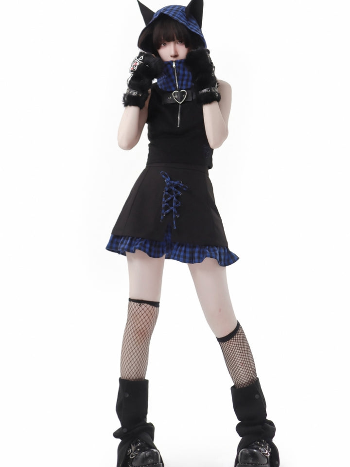 Gothic Harajuku Streetwear Graphic Hoodie/Skirt