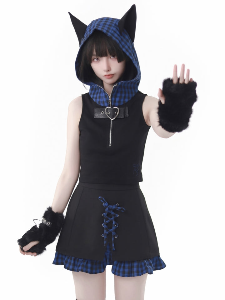 Gothic Harajuku Streetwear Graphic Hoodie/Skirt