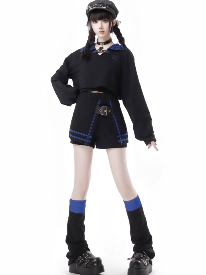 Gothic Harajuku Hoodie / Shorts / Skirt / Leg Warmers