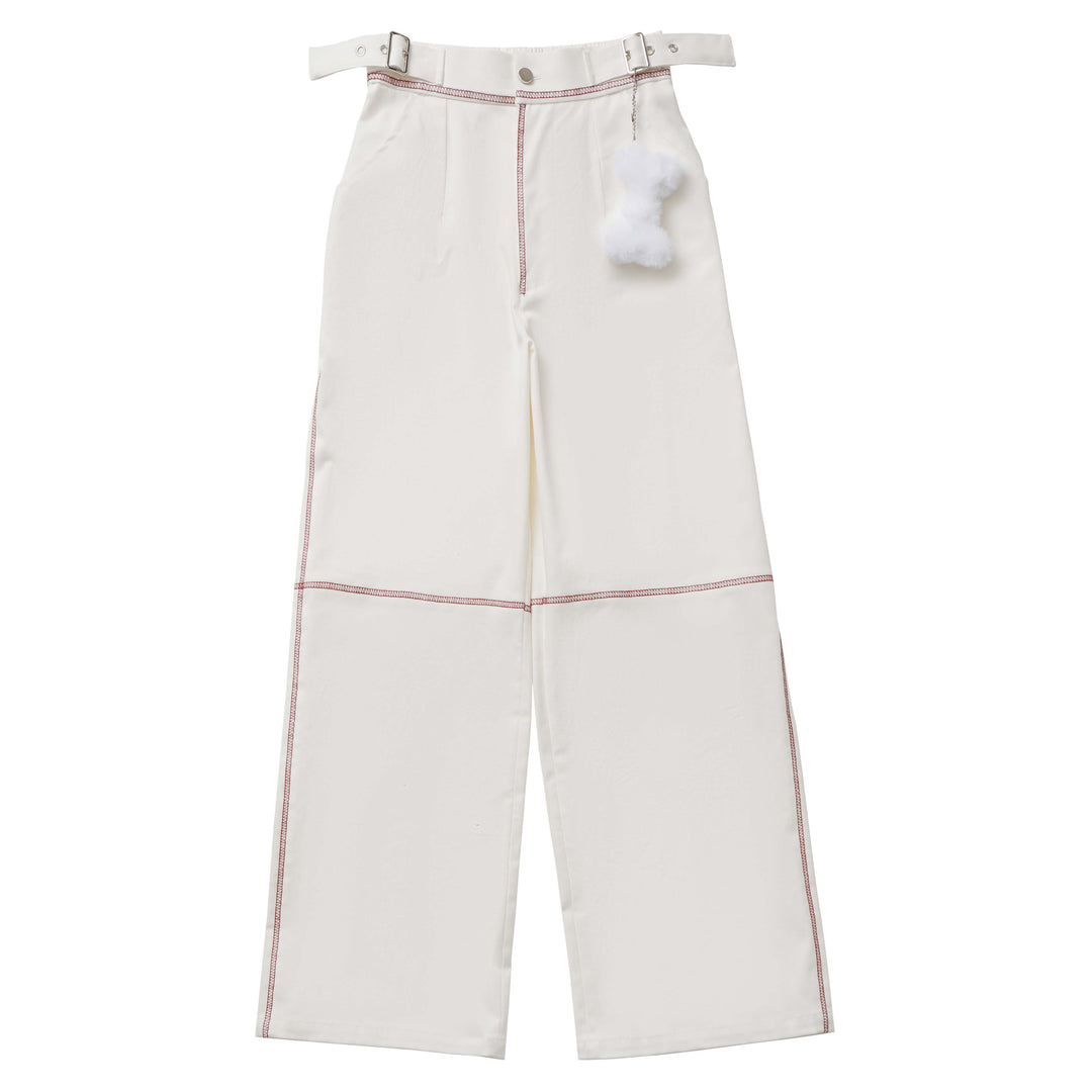 White Techwear Tank Set with Optional Jacket / Shorts / Futuristic Wide Leg Pants