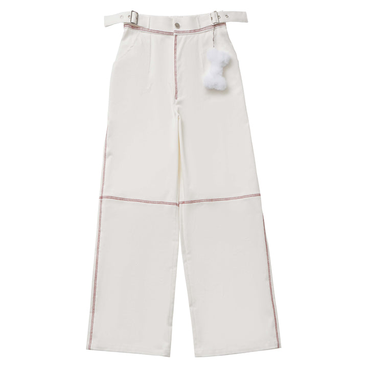 White Techwear Tank Set with Optional Jacket / Shorts / Futuristic Wide Leg Pants