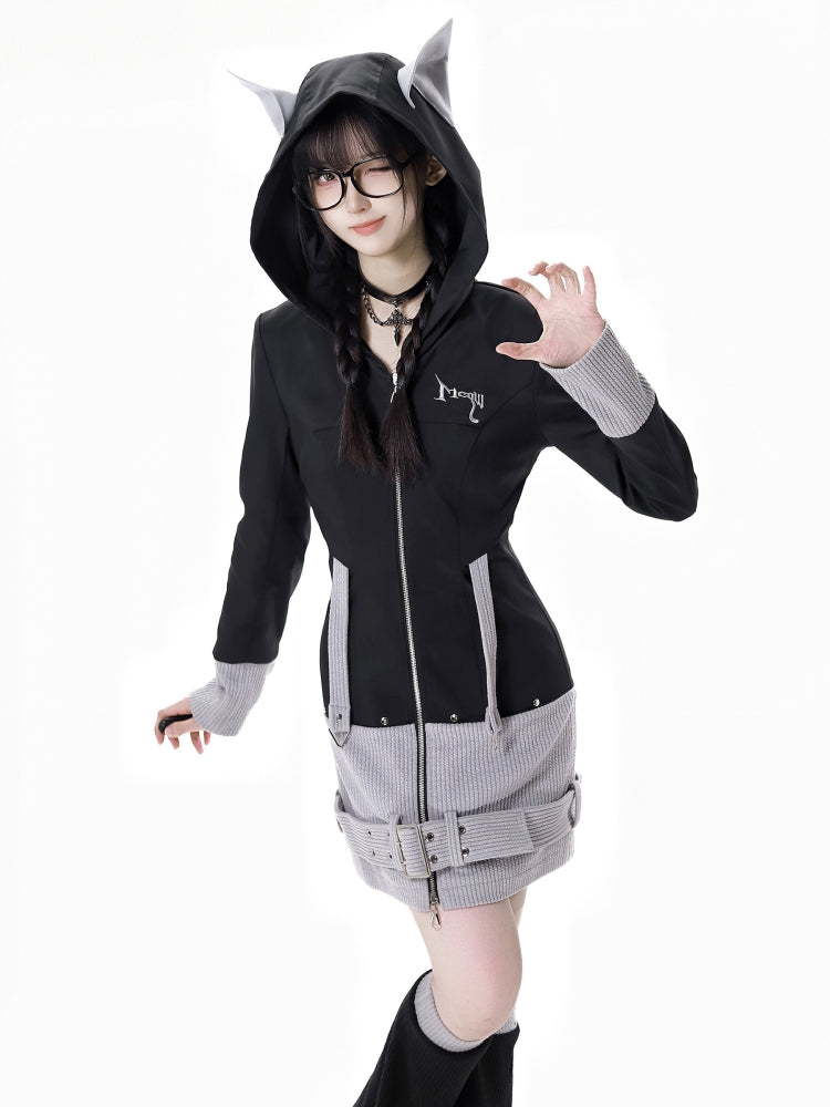 Harajuku Cat Ear Outfit Jacket / Dress / Skirt / Tank Top / Leg Warmers