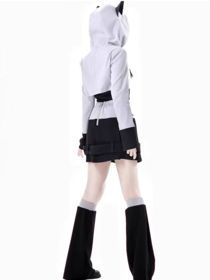 Harajuku Cat Ear Outfit Jacket / Dress / Skirt / Tank Top / Leg Warmers