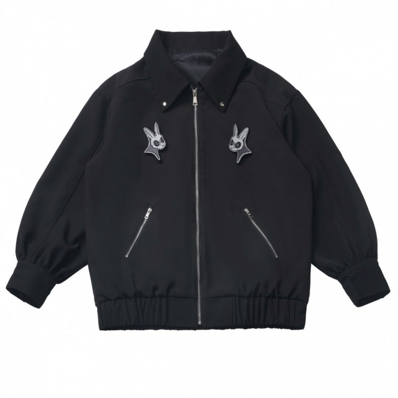 Edgy Striped Shirt / Dress / Black Jacket / Wide Leg Pants