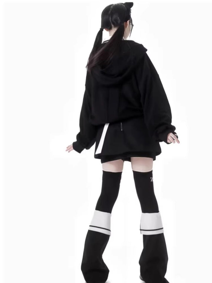 Gothic Schoolgirl Cropped Blazer / Shirt / Jacket / Skirt / Cross Leg Warmers