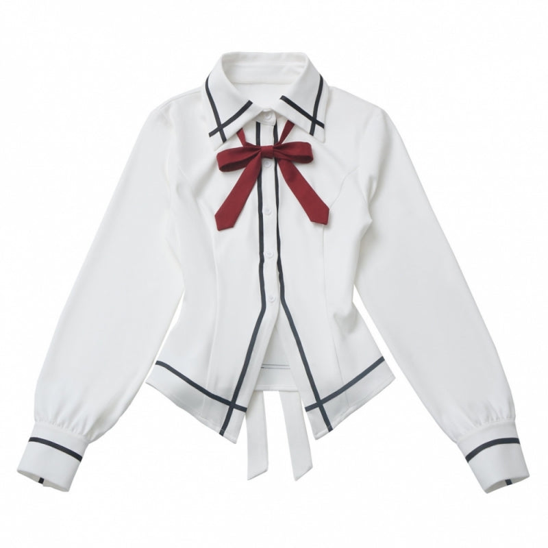 Gothic Schoolgirl Cropped Blazer / Shirt / Jacket / Skirt / Cross Leg Warmers