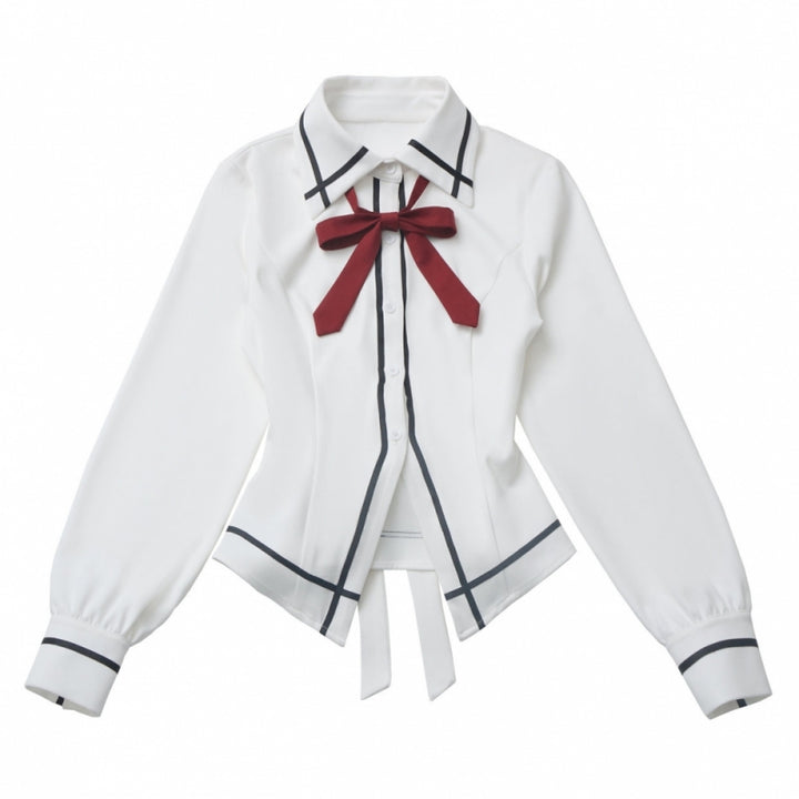 Gothic Schoolgirl Cropped Blazer / Shirt / Jacket / Skirt / Cross Leg Warmers