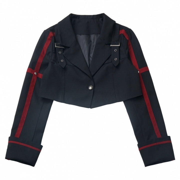 Gothic Schoolgirl Cropped Blazer / Shirt / Jacket / Skirt / Cross Leg Warmers