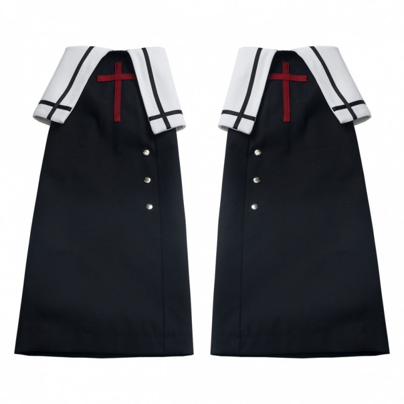 Gothic Schoolgirl Cropped Blazer / Shirt / Jacket / Skirt / Cross Leg Warmers