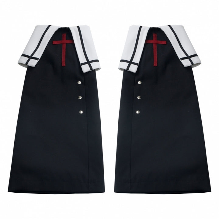 Gothic Schoolgirl Cropped Blazer / Shirt / Jacket / Skirt / Cross Leg Warmers