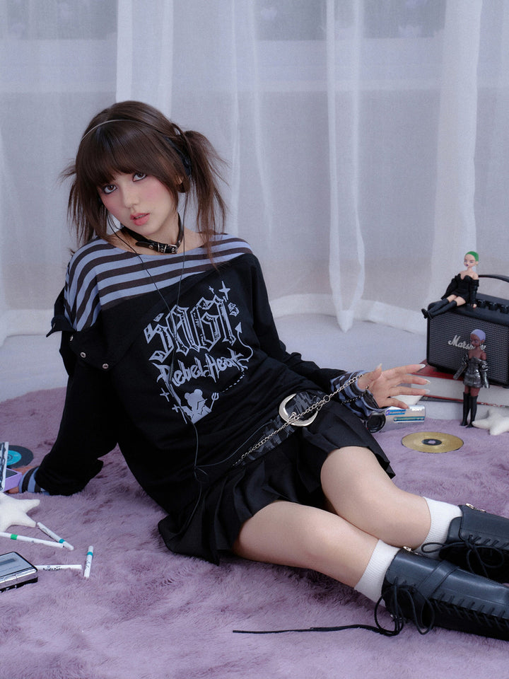 Rebel Heart Layered Graphic Hoodie