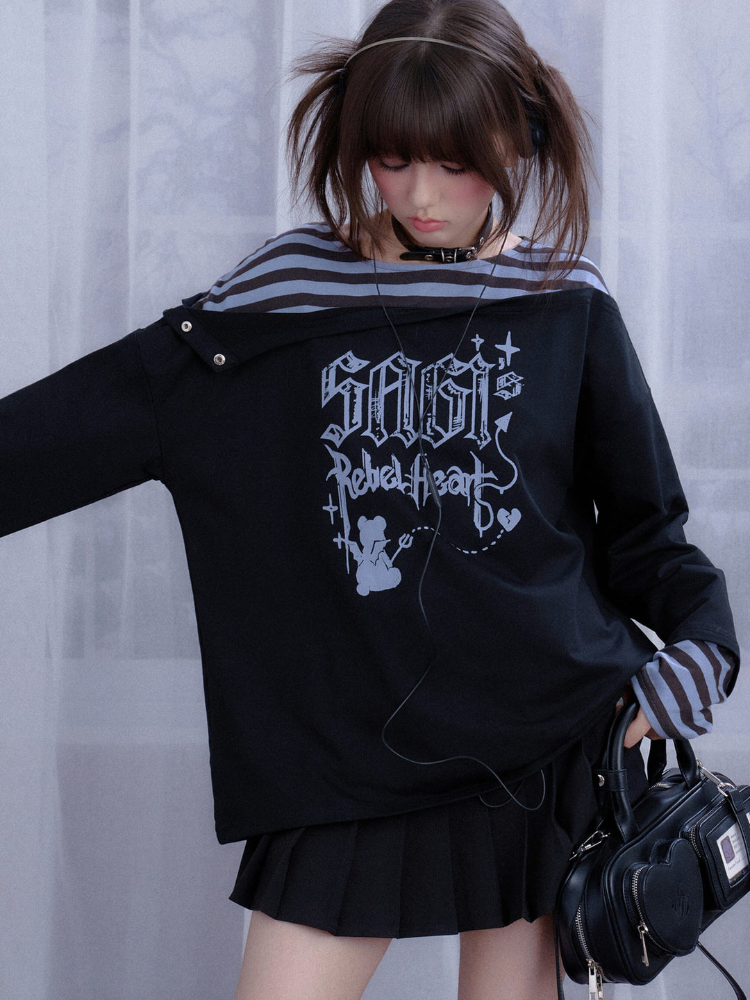 Rebel Heart Layered Graphic Hoodie