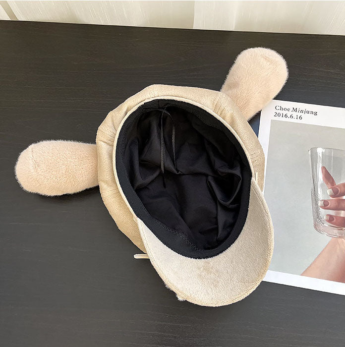 Cute Plush Bunny Ear Cap