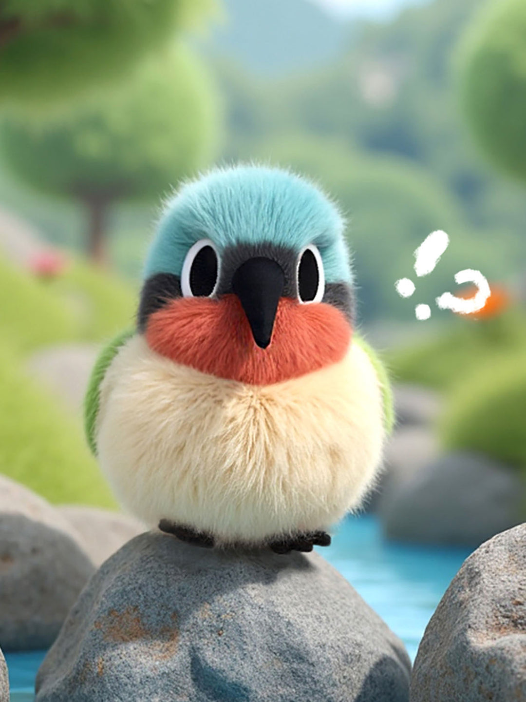 Colorful Sunbird Plush Toy