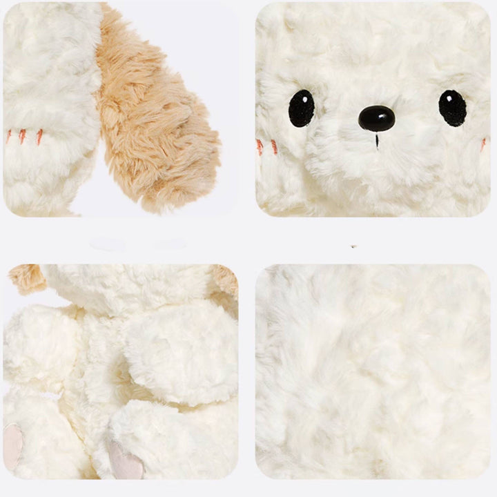 Cream Puppy Heart Paw Plush Toy