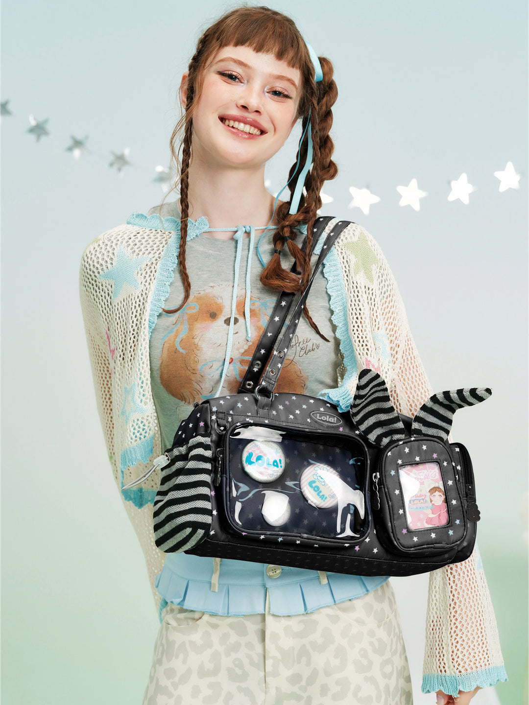 Star Clear Pocket Shoulder Bag