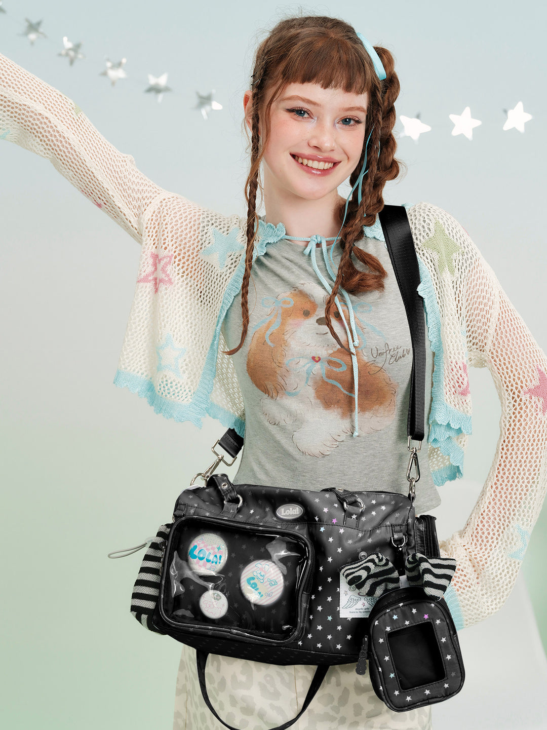 Star Clear Pocket Shoulder Bag