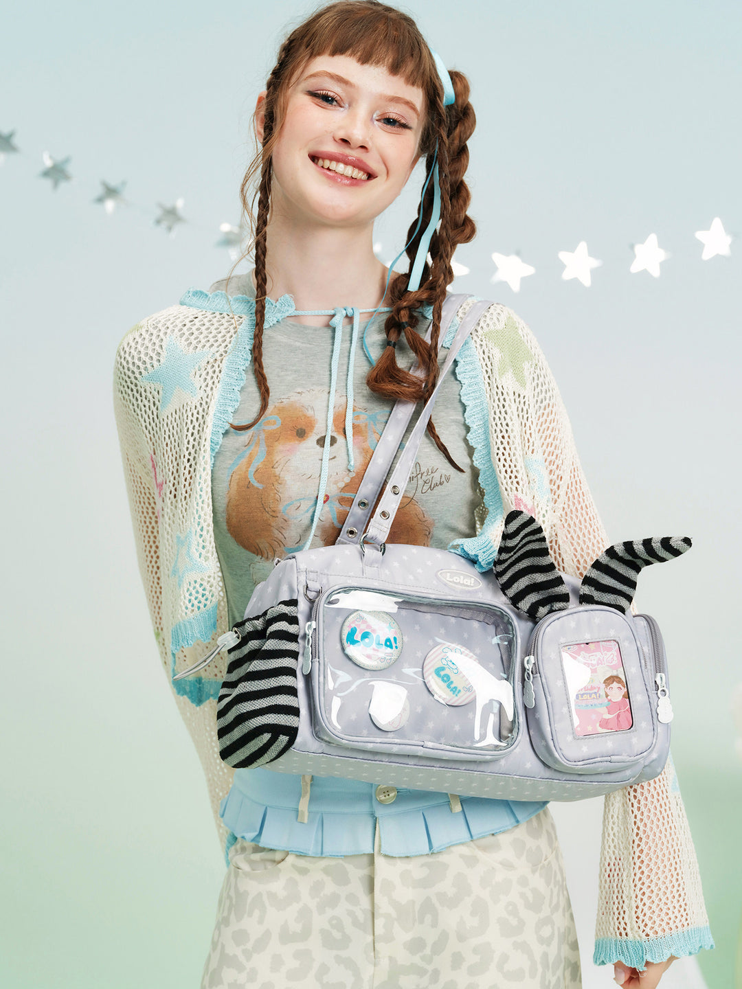 Star Clear Pocket Shoulder Bag