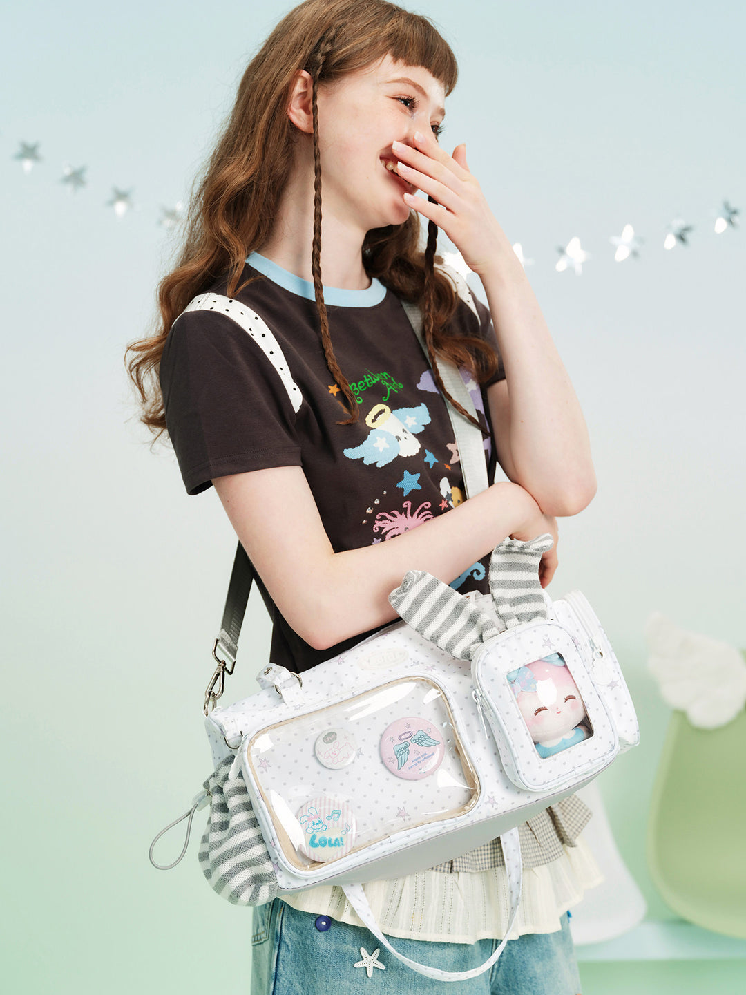 Star Clear Pocket Shoulder Bag