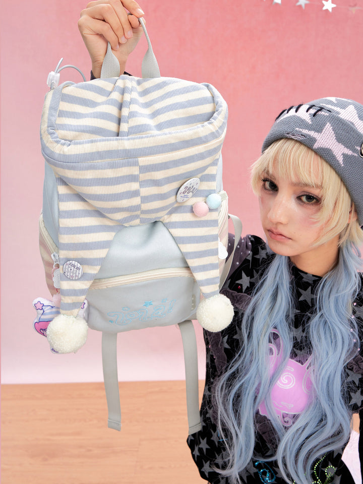 Polka Dot Flap Mini Backpack