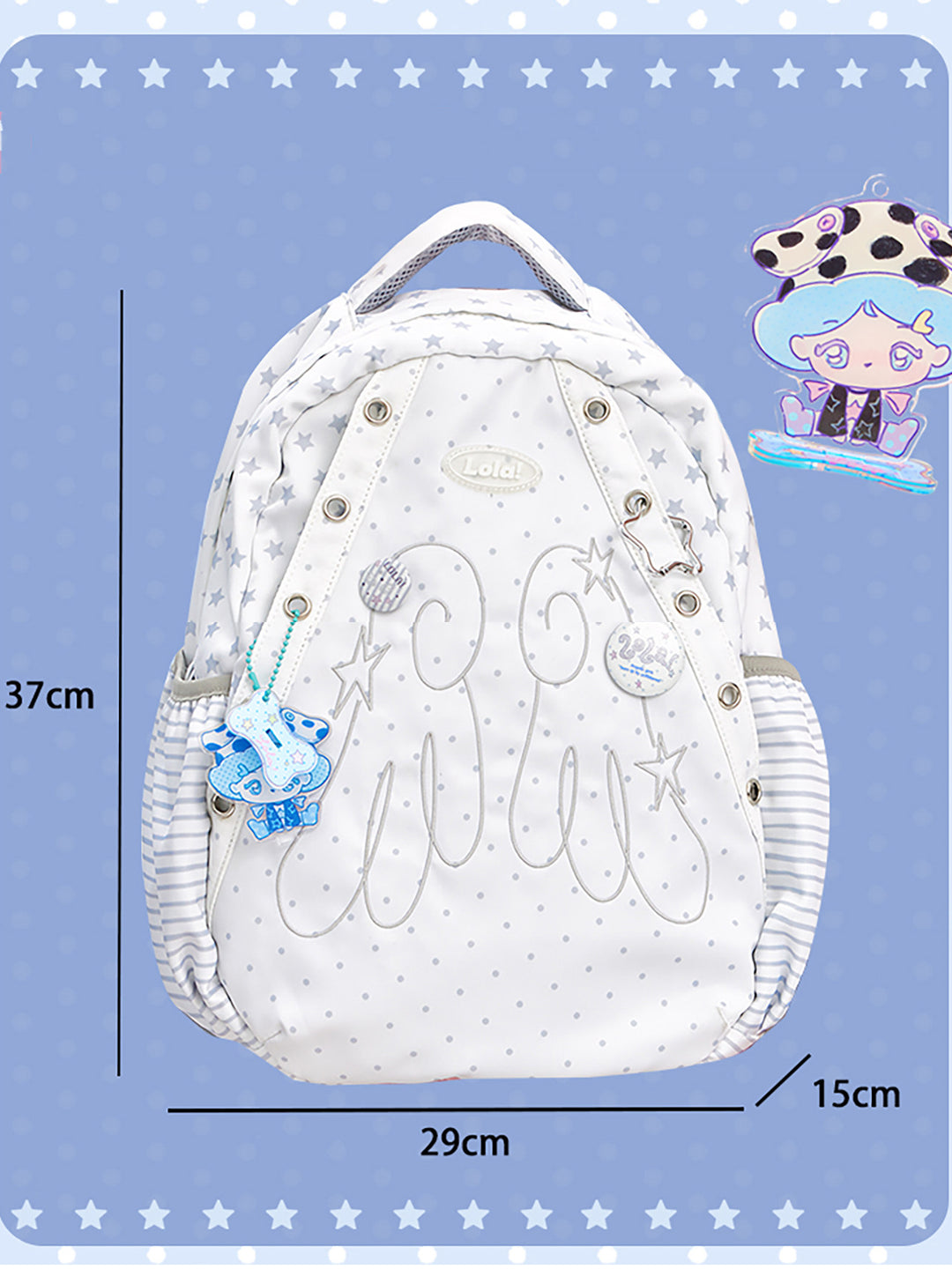 Star Print Shell Shape Ita Backpack