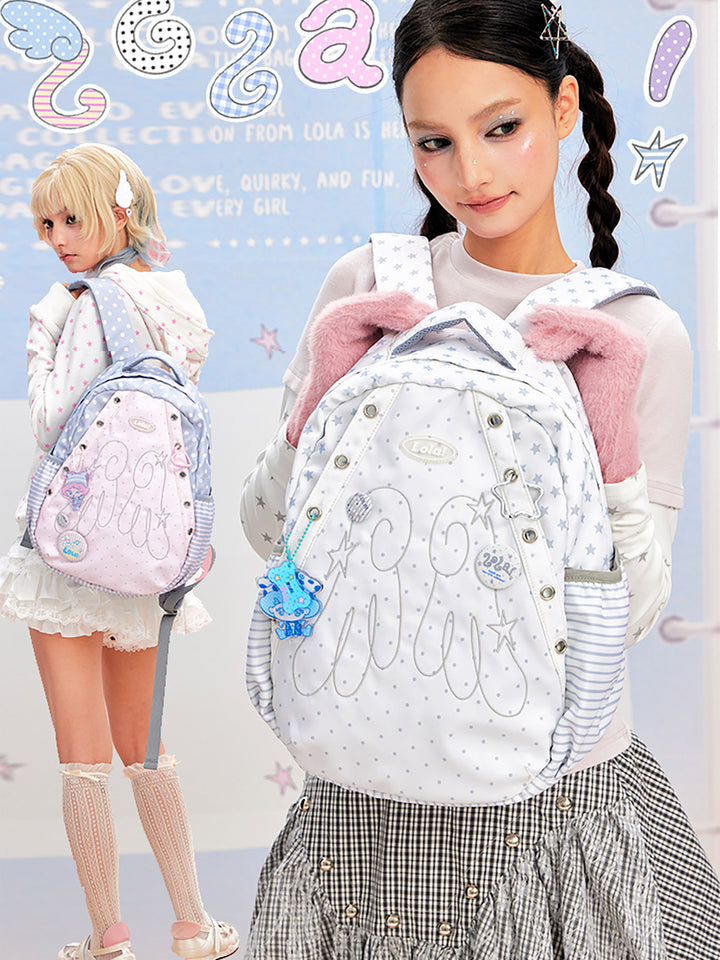 Star Print Shell Shape Ita Backpack