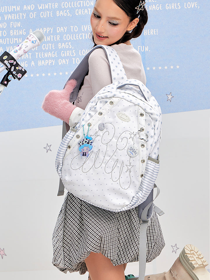 Star Print Shell Shape Ita Backpack