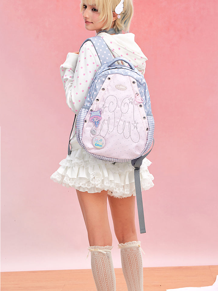 Star Print Shell Shape Ita Backpack