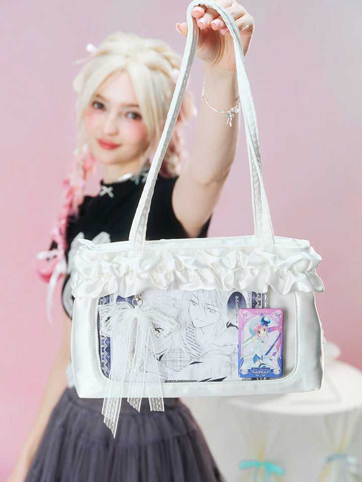 Satin Ruffle Balletcore Ita Underarm Bag