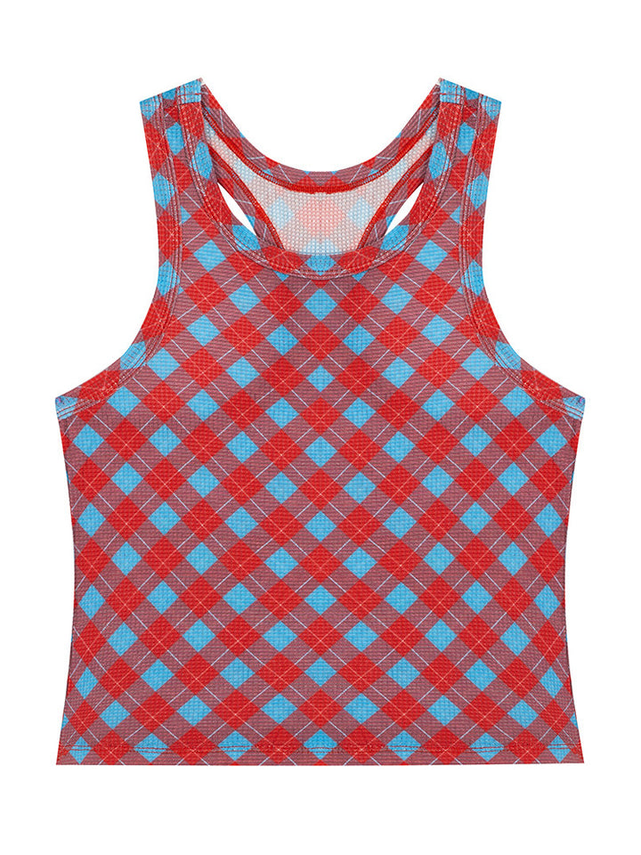 Argyle Mesh Tank Top