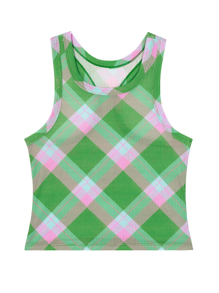 Argyle Mesh Tank Top