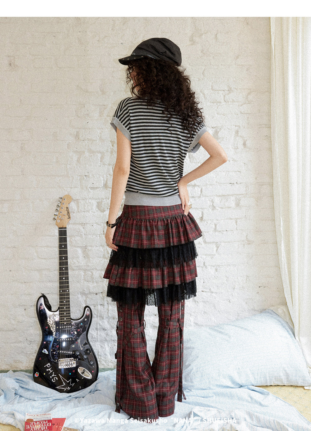 Punk Striped Heart Patch Knit Vest